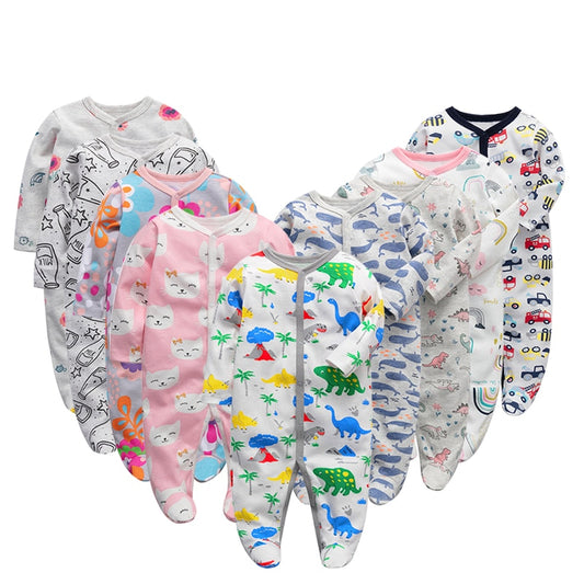 6Pcs/Lot Baby Rompers Long Sleeve 100%Cotton overalls Newborn clothes Roupas de bebe boys girls jumpsuit&clothing