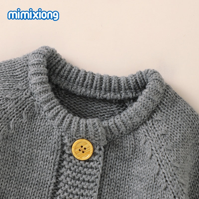 Baby Rompers Caps Clothes Sets Newborn Girl Boy Knitted Jumpsuits Outfits Autumn Winter Long Sleeve Toddler Infant Overalls 2pcs