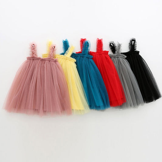 1-6T Kids Dress For Girls New Fashion Girl Party Dress Children & Lovely Baby Girl Dress Kids Tutu Sleeveless Wedding Dress