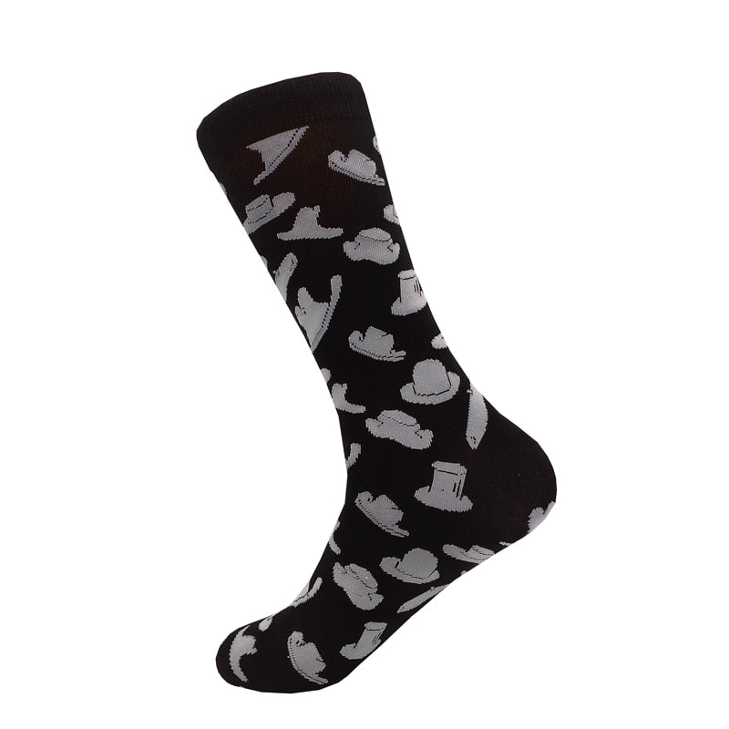 Colorful Cartoon Fashion Soft Novelty Cotton Mens Socks Fish Cookie Star Football Happy Kawaii Funny Women Socks Size38-46