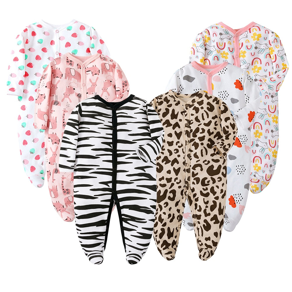 6Pcs/Lot Baby Rompers Long Sleeve 100%Cotton overalls Newborn clothes Roupas de bebe boys girls jumpsuit&clothing