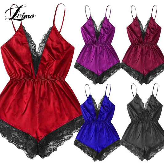 Women Sleepwear Comfortable Sleeveless Strap Nightwear Lace Trim Satin Sleep Tops Sets Women Sleeping Wear Pijamas