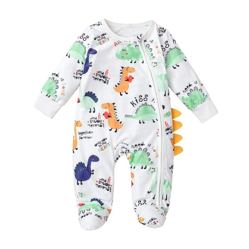 Baywell Cartoon Dinosaur Costume 0-18M Baby Clothes For Newborns Cotton Cute Jumpsuit For Kids Boys Girls Children&#39;s Overalls