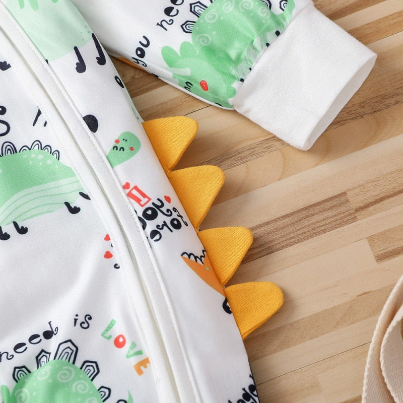 Baywell Cartoon Dinosaur Costume 0-18M Baby Clothes For Newborns Cotton Cute Jumpsuit For Kids Boys Girls Children&#39;s Overalls