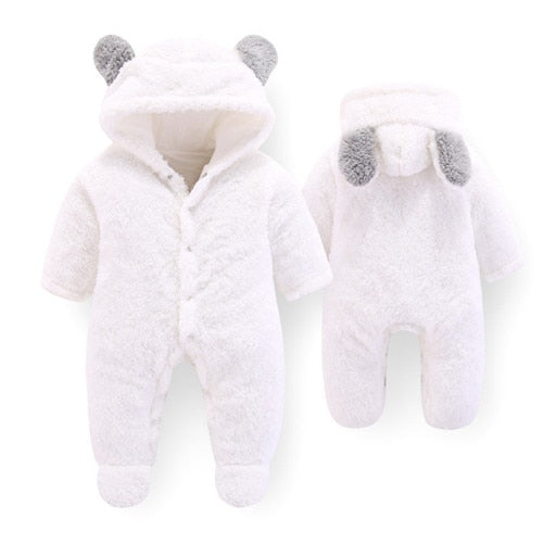 Baby Girls Clothes Newborn Winter Hoodie Baby Rompers Polyester Baby Boy Romper Climbing Outwear Infant Baby Jumpsuit 3M -12M
