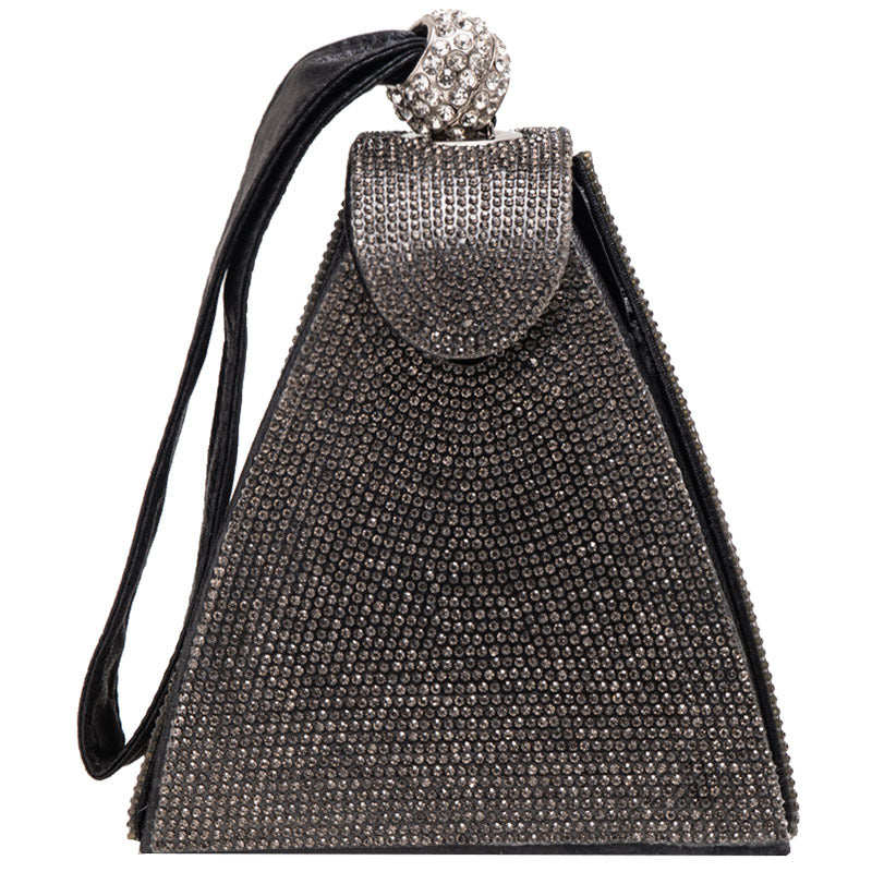 Fashion mini bag with diamonds new style triangle bag