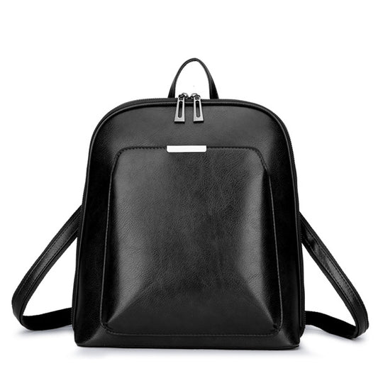 Multifunctional fashion oil wax leather backpack