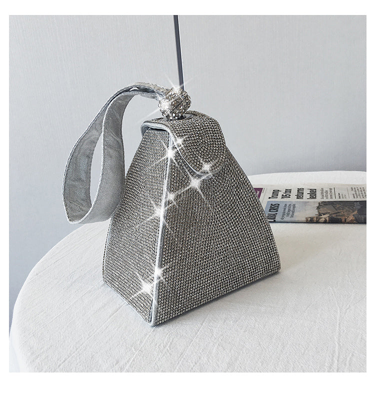 Fashion mini bag with diamonds new style triangle bag