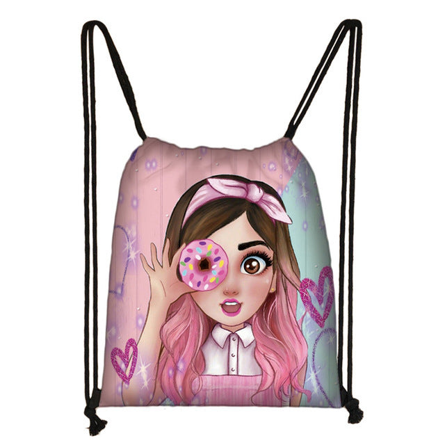 Printed ladies storage bag