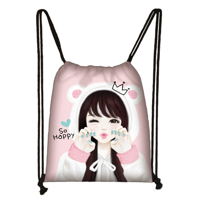 Printed ladies storage bag