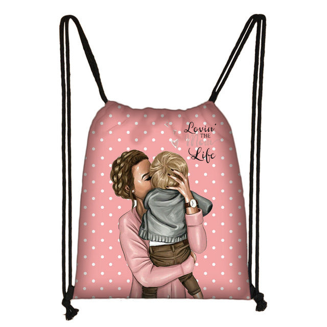 Printed ladies storage bag