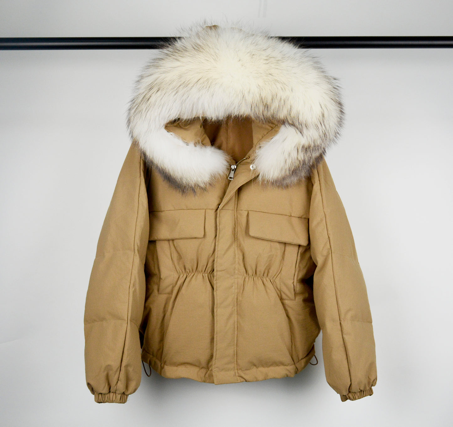 Huge Natural Raccoon Fox Fur Hooded 2021 Winter Down Coat Women Waterproof White Duck Down Jacket Puffer Female Feather Parkas