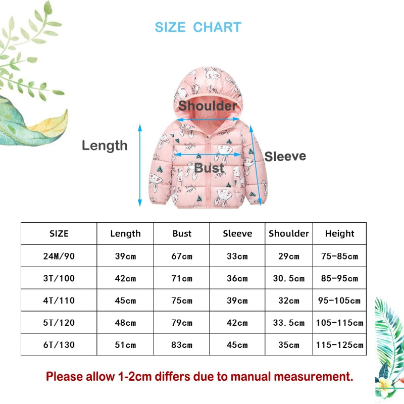 Kids Hooded Jackets Boys Girls Cartoon Patern Winter 2022 Snowsuit Outerwear 2022 Baby Boy Zipper Cotton Jacket For Kids Coats