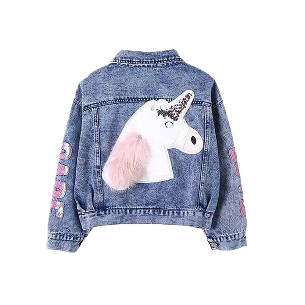 2019 New Denim Jacket for Girl&#39;s Toddler Children AUTUMN &amp;WINTER Outerwear Fashion Outfits Kids Jacket Girl Coats Kids Clothes