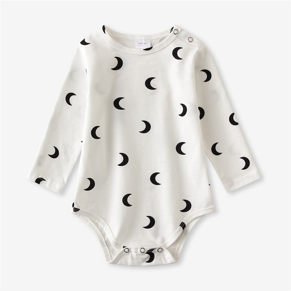 Infant Baby Boy Girl Romper Spring Summer Newborn Button Jumpsuit Printed Casual Long Sleeve Baby Boy Outfits Clothes Autumn