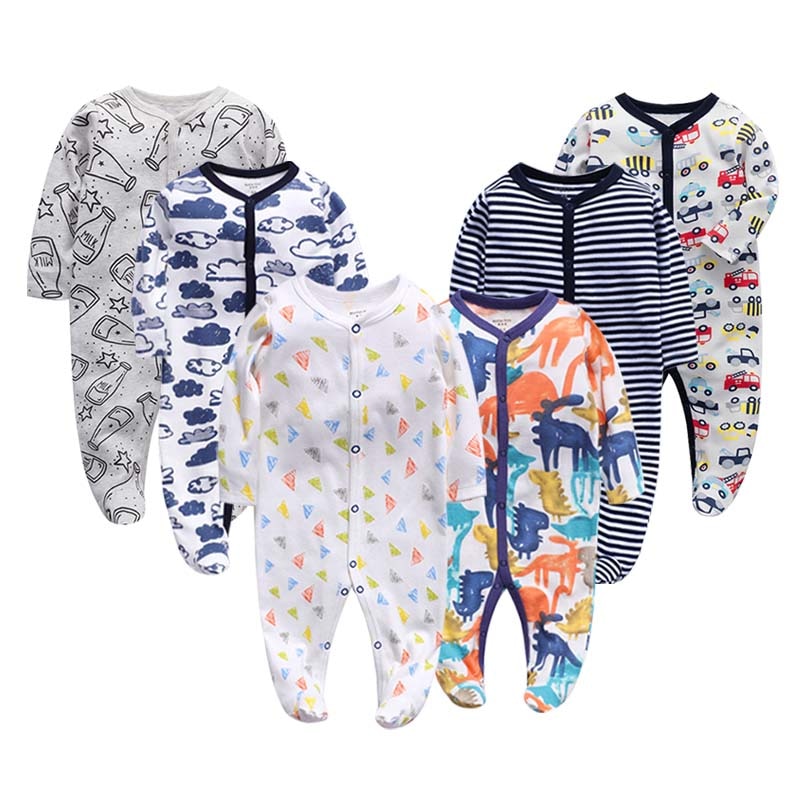 6Pcs/Lot Baby Rompers Long Sleeve 100%Cotton overalls Newborn clothes Roupas de bebe boys girls jumpsuit&amp;clothing