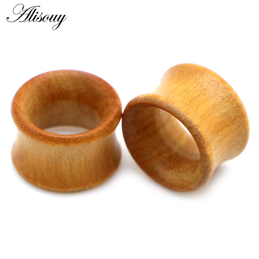 Alisouy 2pcs Wood Ear Plug Tunnel Earring Guages Stretcher Expander Dermal Piercing Oreja Mujer Stretcher Unisex Body Jewelry