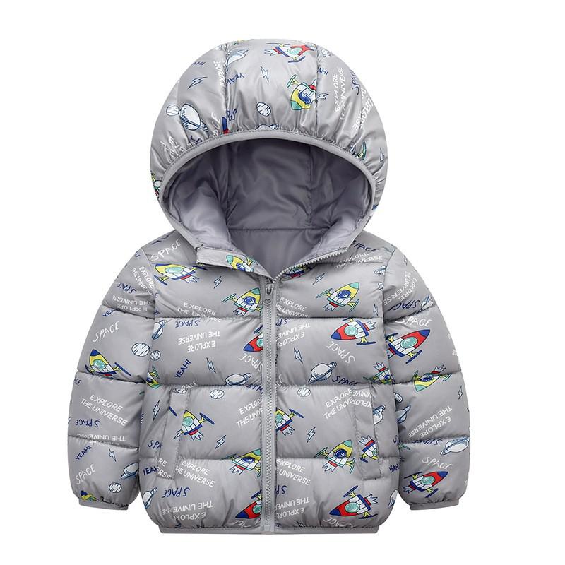 Kids Hooded Jackets Boys Girls Cartoon Patern Winter 2022 Snowsuit Outerwear 2022 Baby Boy Zipper Cotton Jacket For Kids Coats