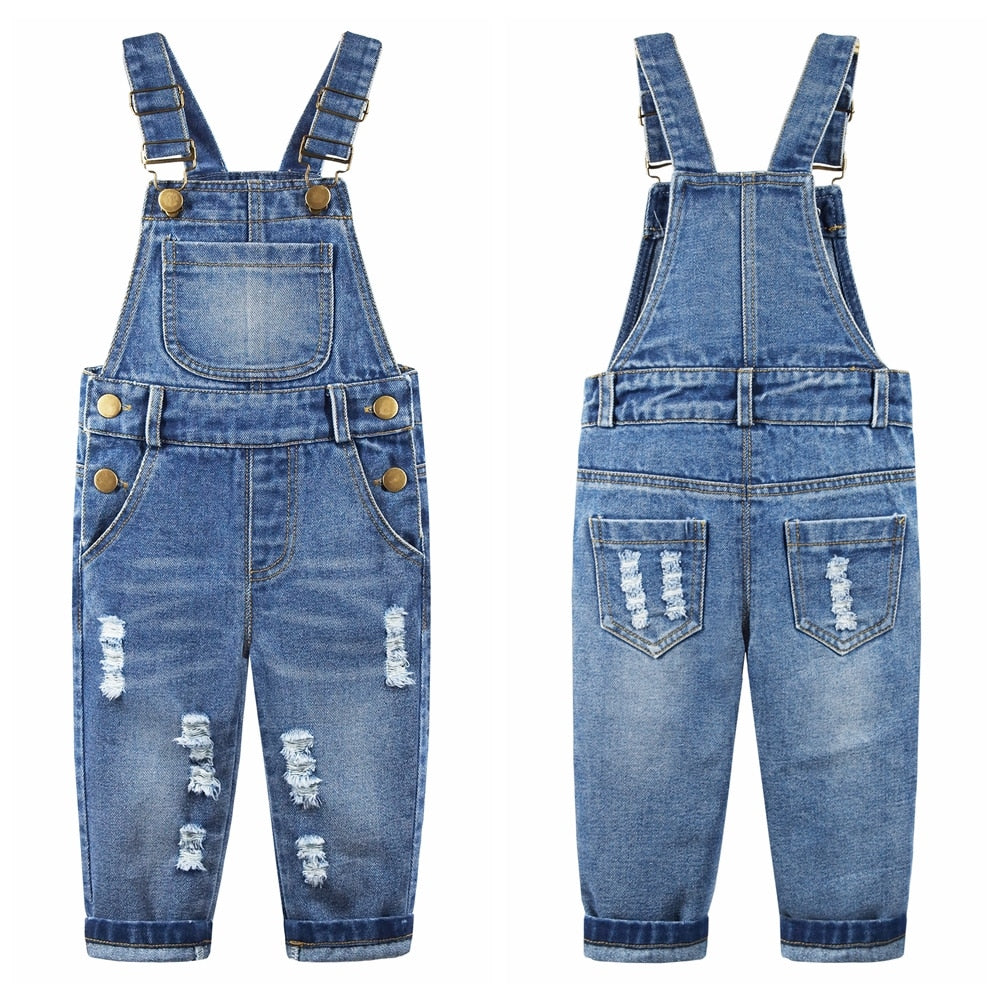 1-5T Kids Jeans Baby Rompers Spring Boys Girls Overalls Bebe Jumpsuit Pants Toddler Trousers Kids Clothes Children Clothing