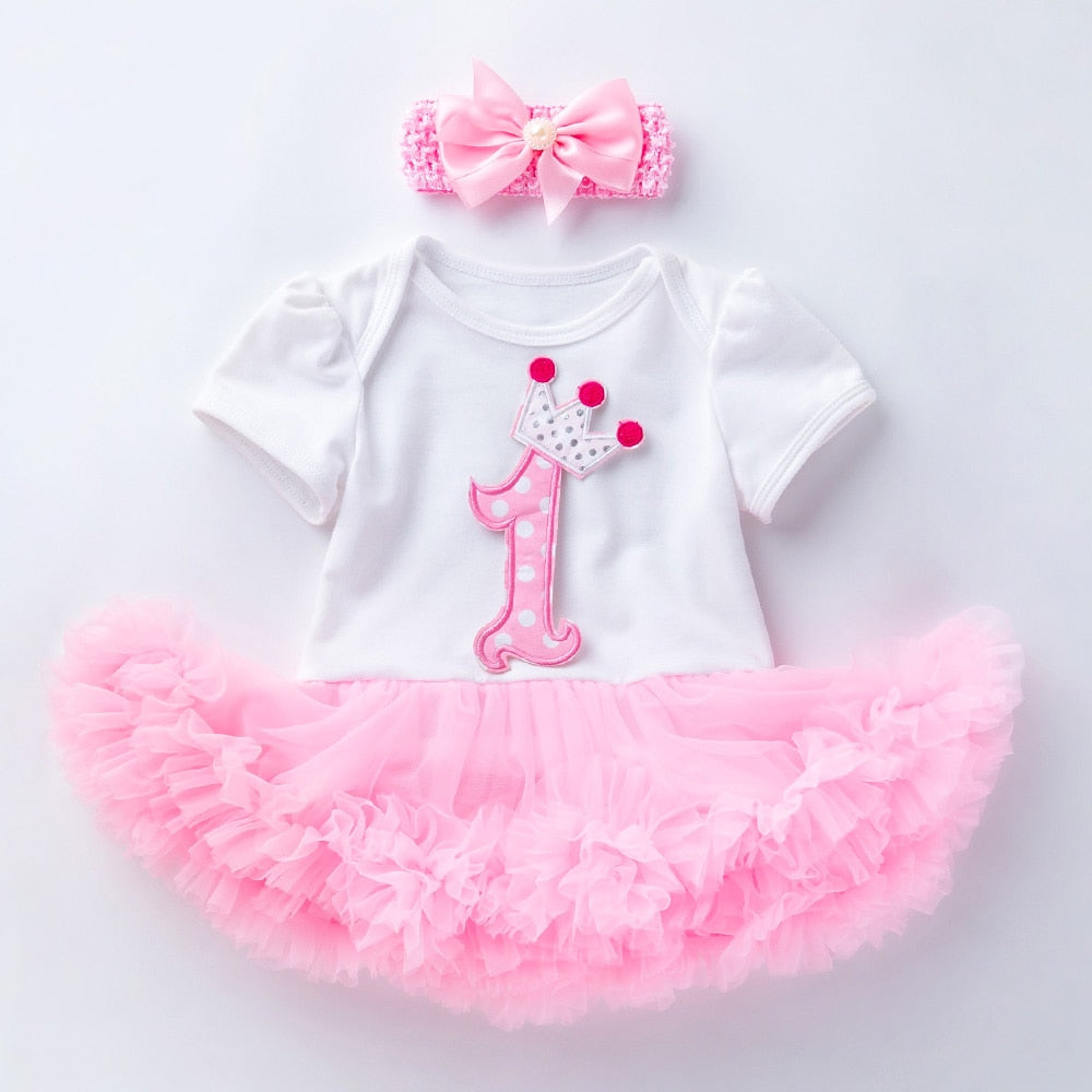 Baby Girl Clothes TUTU Short Sleeve Romper Dress Princess Girls Clothing Sets Cotton Multi-Color Summer Style