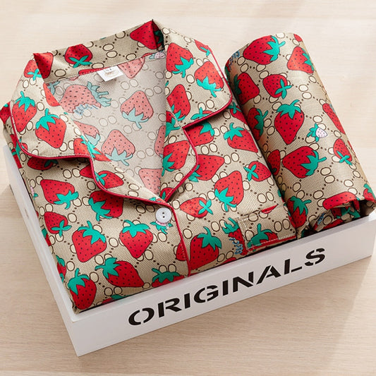 Sleepwear Women & Faux Silk Satin Pajamas Set Nightwear Long Sleeve Pajamas Home Clothes Set For women Sleeping Shirt Home Wear