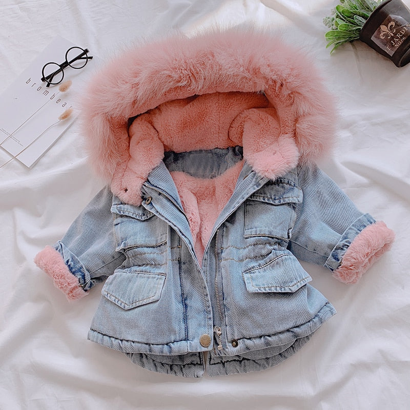 2019 New Denim Jacket for Girl&#39;s Toddler Children AUTUMN &amp;WINTER Outerwear Fashion Outfits Kids Jacket Girl Coats Kids Clothes