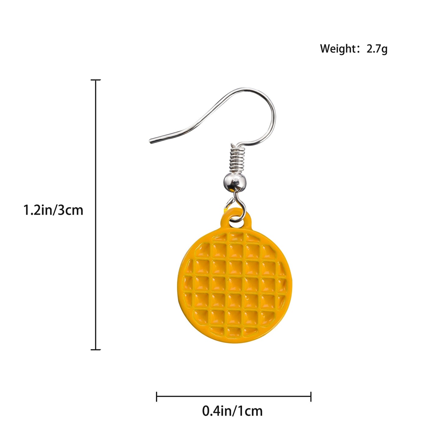 Stranger things Eggo Earrings Eleven Waffle Earrings American thriller TV series Sliver Color Earrings for women party