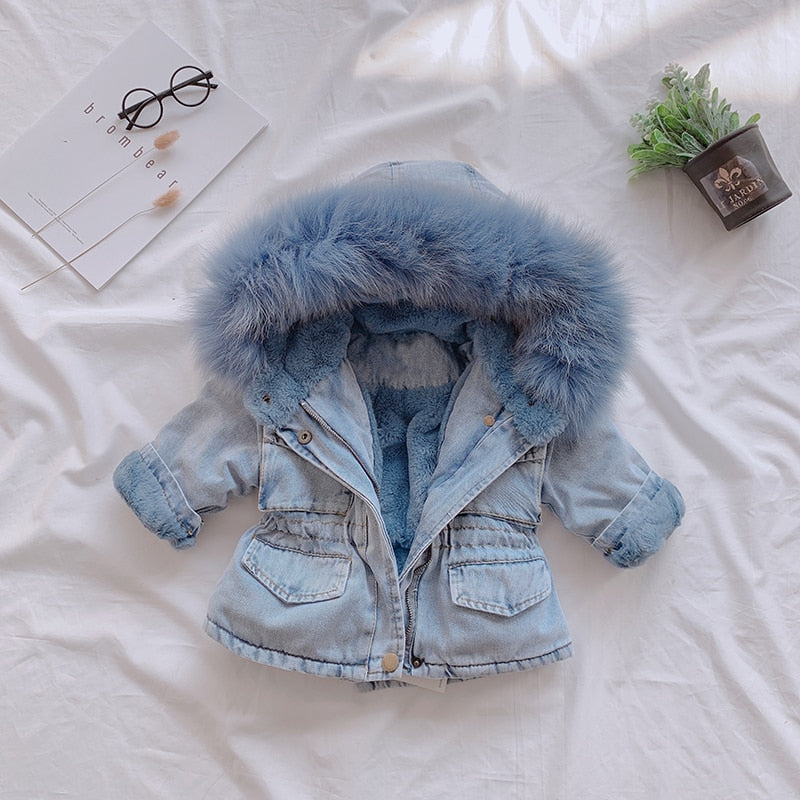 2019 New Denim Jacket for Girl&#39;s Toddler Children AUTUMN &amp;WINTER Outerwear Fashion Outfits Kids Jacket Girl Coats Kids Clothes