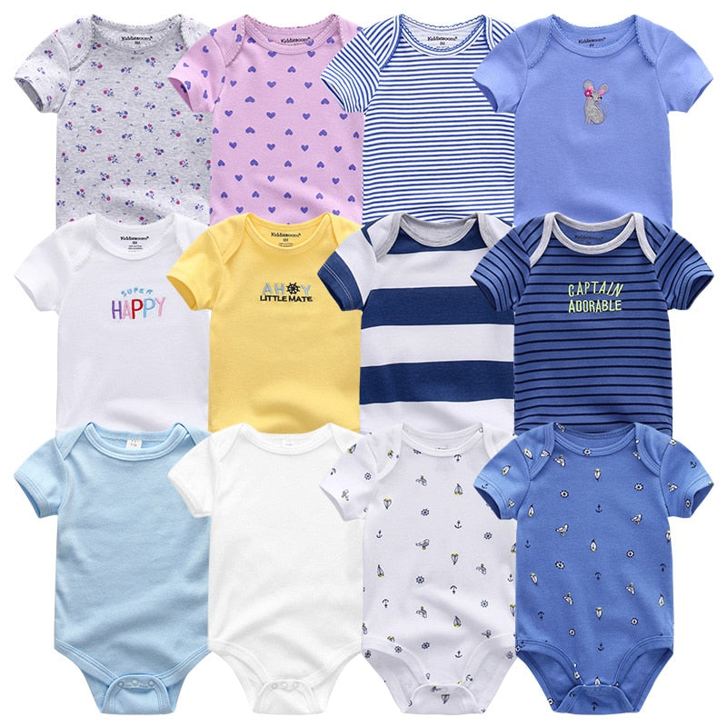 Uniesx Newborn Baby Rompers Clothing 7Pcs/Lot Infant Jumpsuits 100%Cotton Children Roupa De Bebe Girls&amp;Boys Baby Clothes