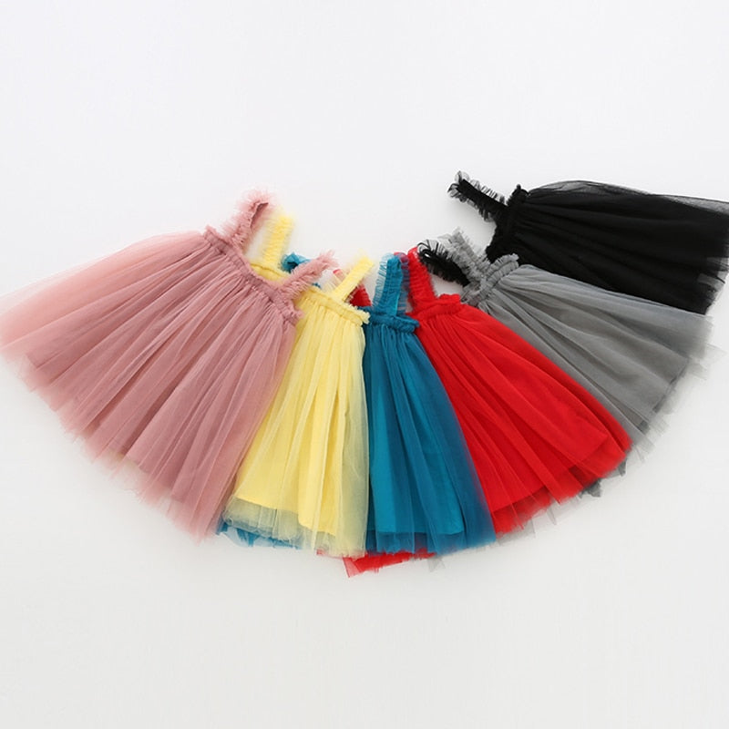 1-6T Kids Dress For Girls New Fashion Girl Party Dress Children & Lovely Baby Girl Dress Kids Tutu Sleeveless Wedding Dress