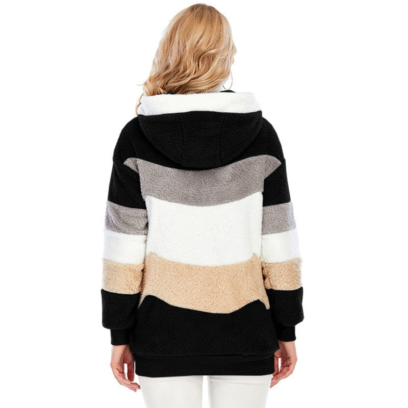 Fall Winter Hooded Jacket Women 2020 Fashion Fuzzy Parkas Thick Warm Casual Coat Woman Plus Size Clothes 5XL Jackets And Coats