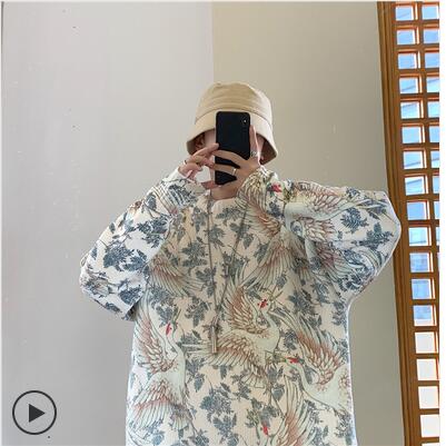 Winter Men&#39;s In Warm Blue/black/white Coats Cashmere Printing Knitting Woolen Sweaters High-quality Loose Casual Pullover M-XL