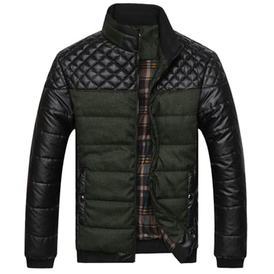 Mountainskin Brand Men&#39;s Jackets and Coats 4XL PU Patchwork Designer Jackets Men Outerwear Winter Fashion Male Clothing SA004