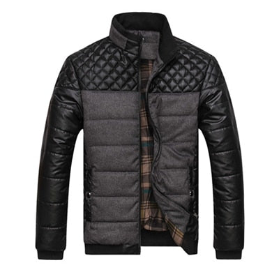 Mountainskin Brand Men&#39;s Jackets and Coats 4XL PU Patchwork Designer Jackets Men Outerwear Winter Fashion Male Clothing SA004