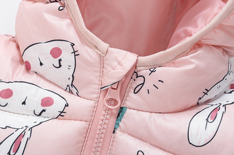 Kids Hooded Jackets Boys Girls Cartoon Patern Winter 2022 Snowsuit Outerwear 2022 Baby Boy Zipper Cotton Jacket For Kids Coats
