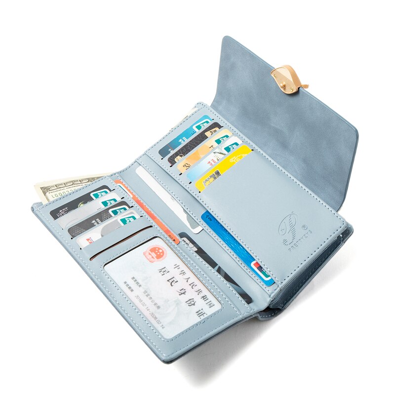 Long Wallet Golden Leaf Bag Handbag Ladies Coin Purse Card Holder Clutch