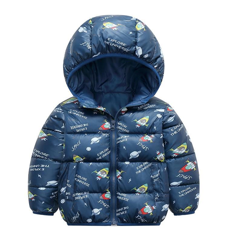 Kids Hooded Jackets Boys Girls Cartoon Patern Winter 2022 Snowsuit Outerwear 2022 Baby Boy Zipper Cotton Jacket For Kids Coats