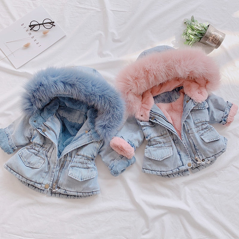2019 New Denim Jacket for Girl&#39;s Toddler Children AUTUMN &amp;WINTER Outerwear Fashion Outfits Kids Jacket Girl Coats Kids Clothes