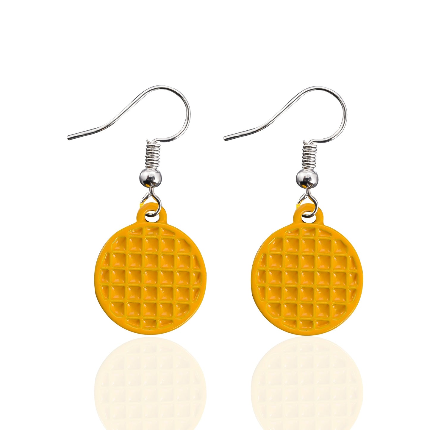 Stranger things Eggo Earrings Eleven Waffle Earrings American thriller TV series Sliver Color Earrings for women party