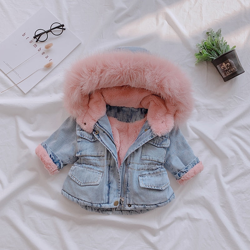 2019 New Denim Jacket for Girl&#39;s Toddler Children AUTUMN &amp;WINTER Outerwear Fashion Outfits Kids Jacket Girl Coats Kids Clothes