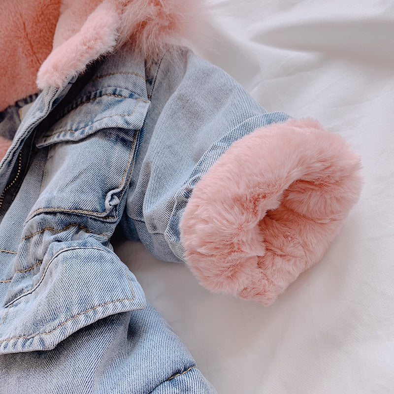 2019 New Denim Jacket for Girl&#39;s Toddler Children AUTUMN &amp;WINTER Outerwear Fashion Outfits Kids Jacket Girl Coats Kids Clothes