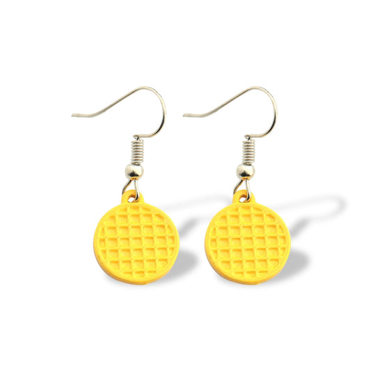 Stranger things Eggo Earrings Eleven Waffle Earrings American thriller TV series Sliver Color Earrings for women party