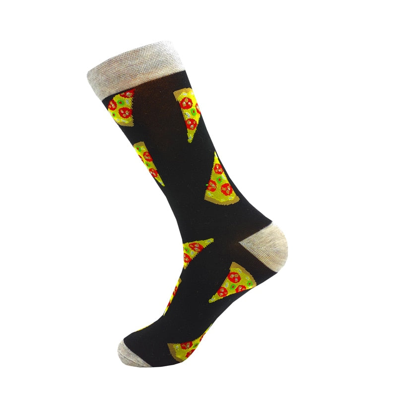 Colorful Cartoon Fashion Soft  Novelty Cotton Mens Socks  Fish Cookie Star Football Happy Kawaii Funny Women Socks Size38-46