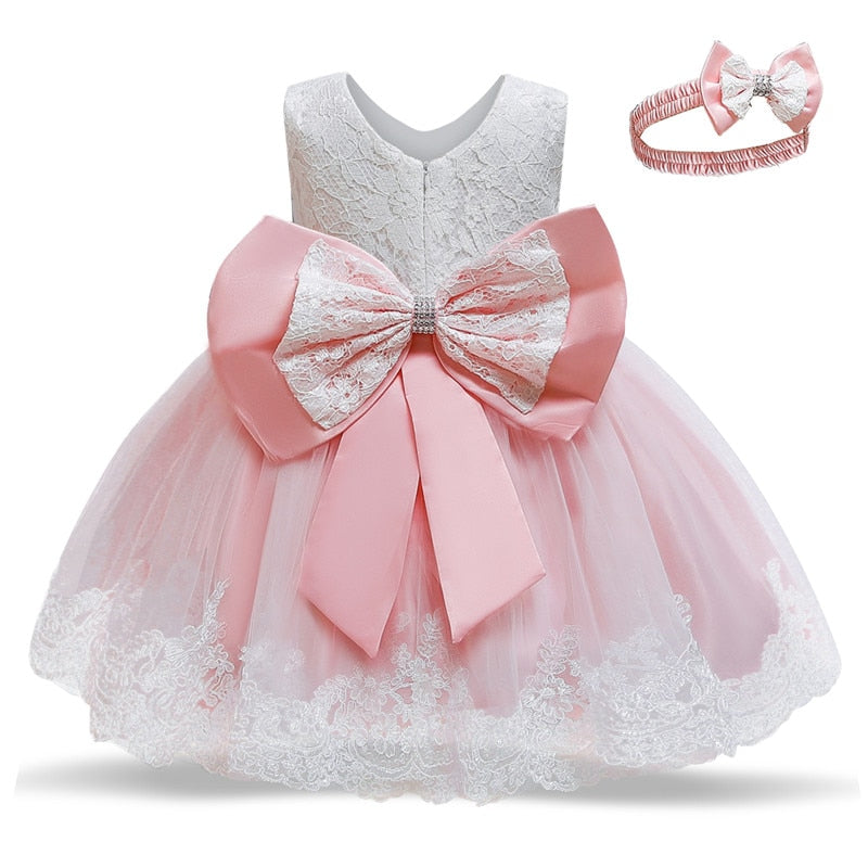 12M Baby Girl 1 Year Birthday Dress Newborn Christening Gown Infant Girls Dress Toddler Baptism Dresses Little Baby Vestidos