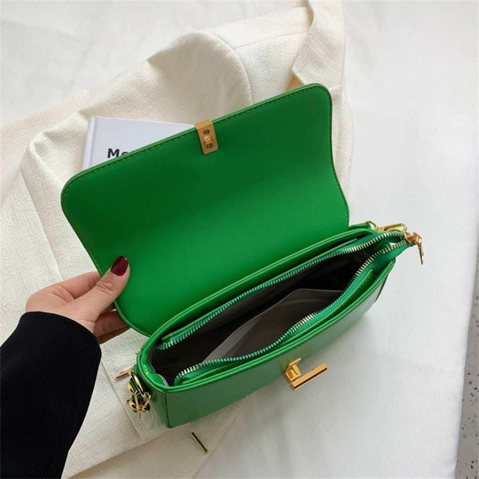 Luxury Brand Shoulder Bag for Women Trendy Small PU Leather Crossbody Bag Designer Lady Handbag Fashion Clutch Purse