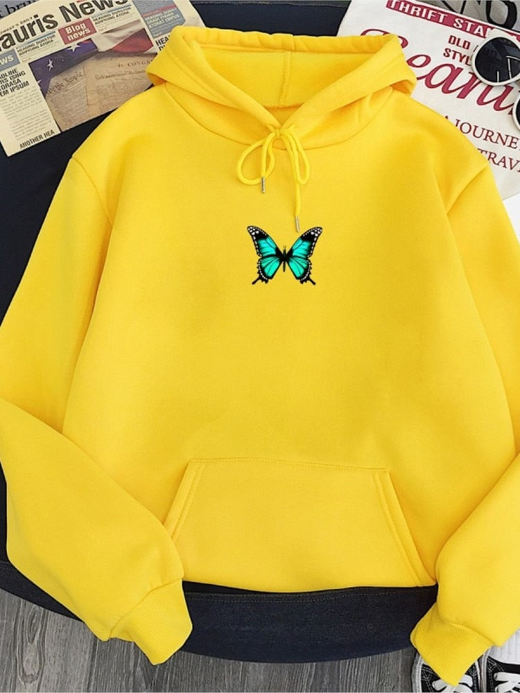 Butterfly Sweatshirt Women Aesthetic Hoodie