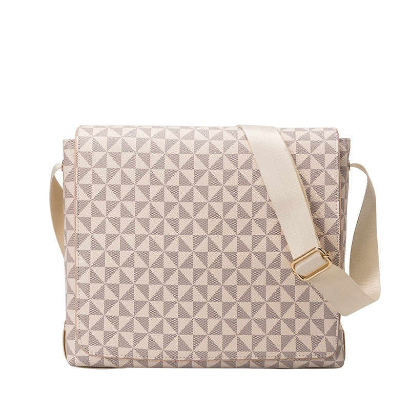 Black Man Messenger Bags Classic Leather Men Bags Shoulder Crossbody Business Briefcase Sling Printed Male Bag