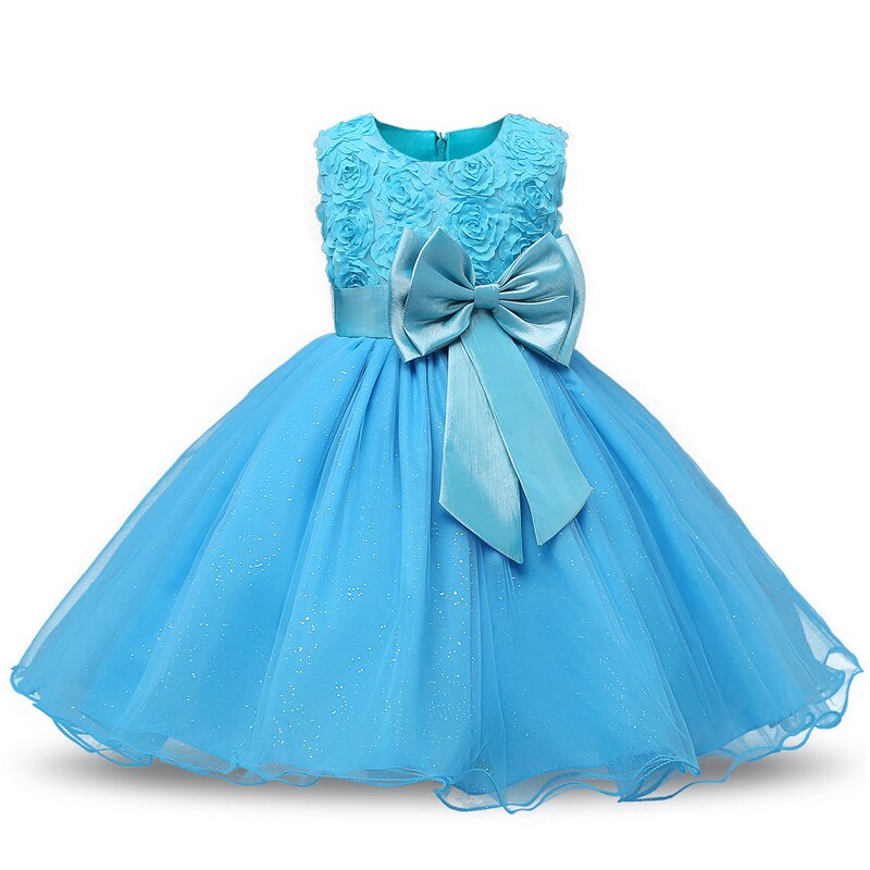 Toddler  Baby Girl Dress  Big Bow Baptism Dress for Girls First Year Birthday Party Wedding Dress Baby Clothes Tutu Fluffy Gown