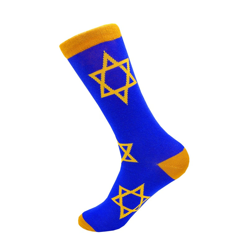 Colorful Cartoon Fashion Soft  Novelty Cotton Mens Socks  Fish Cookie Star Football Happy Kawaii Funny Women Socks Size38-46