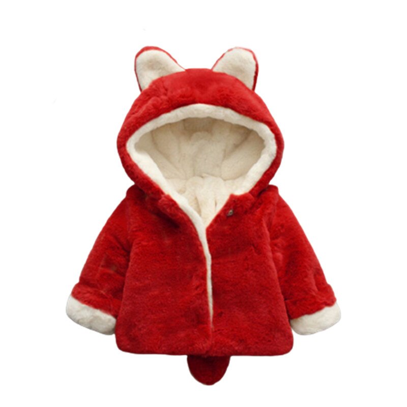 Autumn Winter Baby Outerwear Infants Girls Hooded Printed Princess Jacket Coats 1st Year Birthday Gifts Cotton Padded Clothes